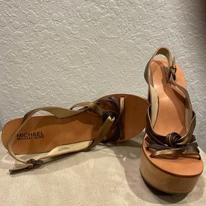 Michael Kors wooden heels